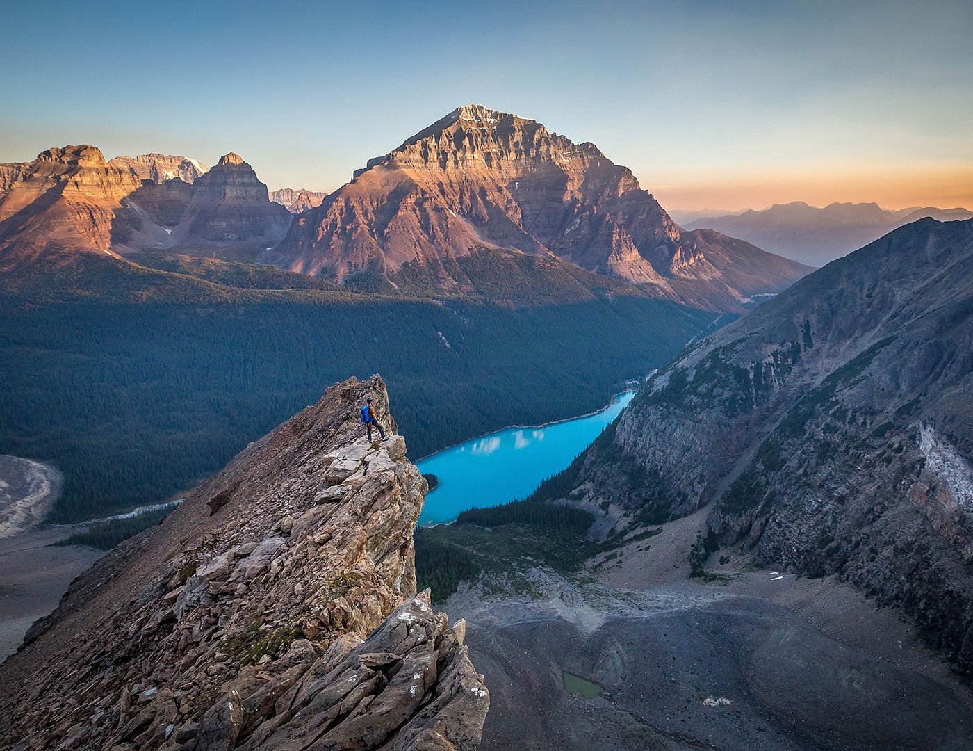 Rocky mountains and lake